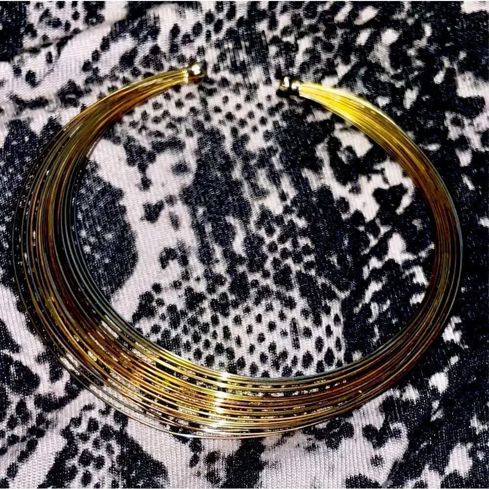 1960’s Mixed Metal Collar Choker Necklace - Picture 2 of 9